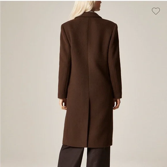 Alex Eagle X J. Crew Double-Breasted Overcoat Dark Brown Size 4 - Picture 4 of 13